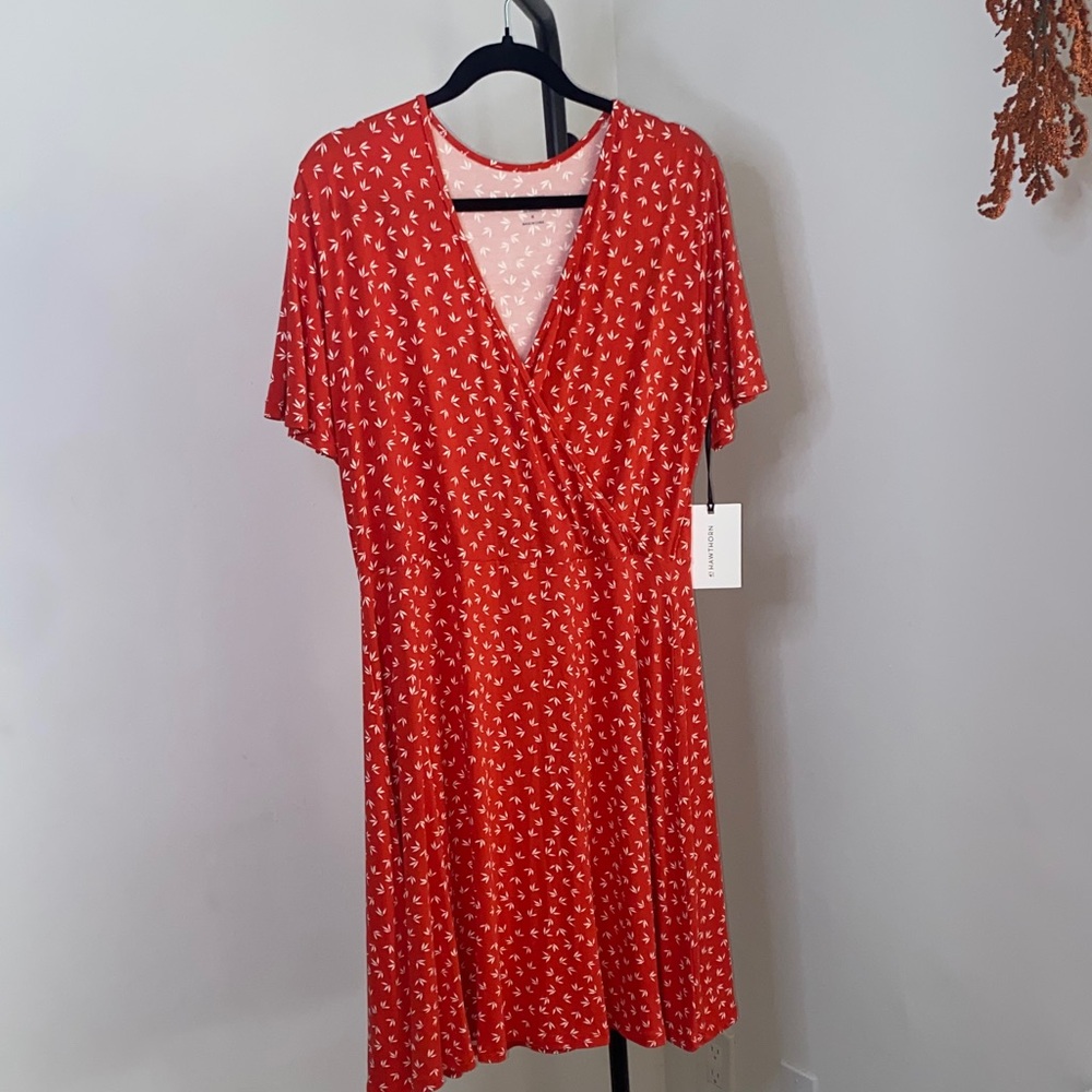41 Hawthorn Red Floral Midi Dress